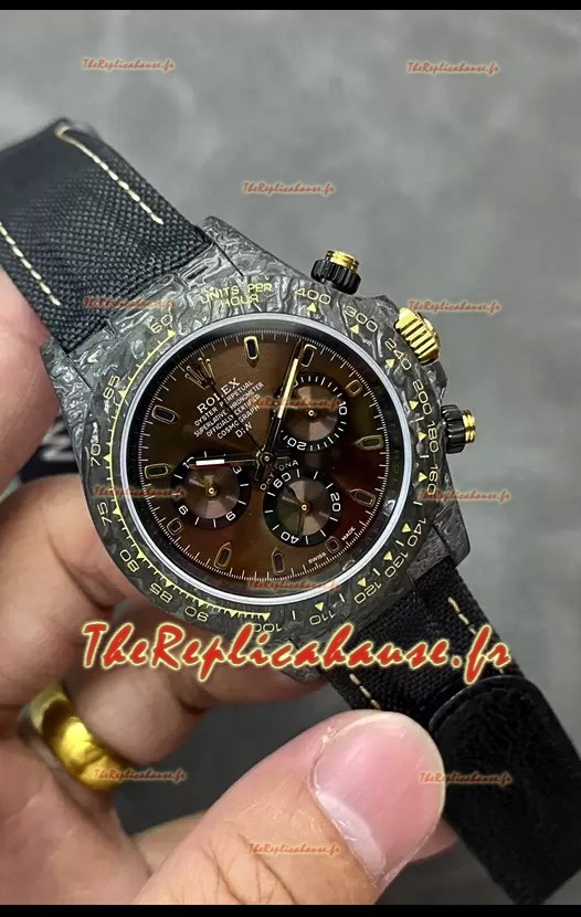 Rolex Cosmograph Daytona DiW COLOR CHANGING Edition Or Brun Fibre de Carbone Montre réplique 