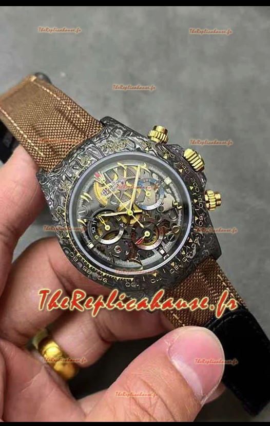 Rolex Cosmograph Daytona "La Montoya" Skeleton Edition Montre en fibre de carbone - Mouvement Cal.4130 