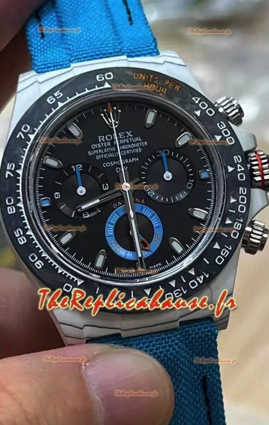 Rolex Cosmograph Daytona DiW RACING BLUE Edition Montre en fibre de carbone - Mouvement Cal.4130 