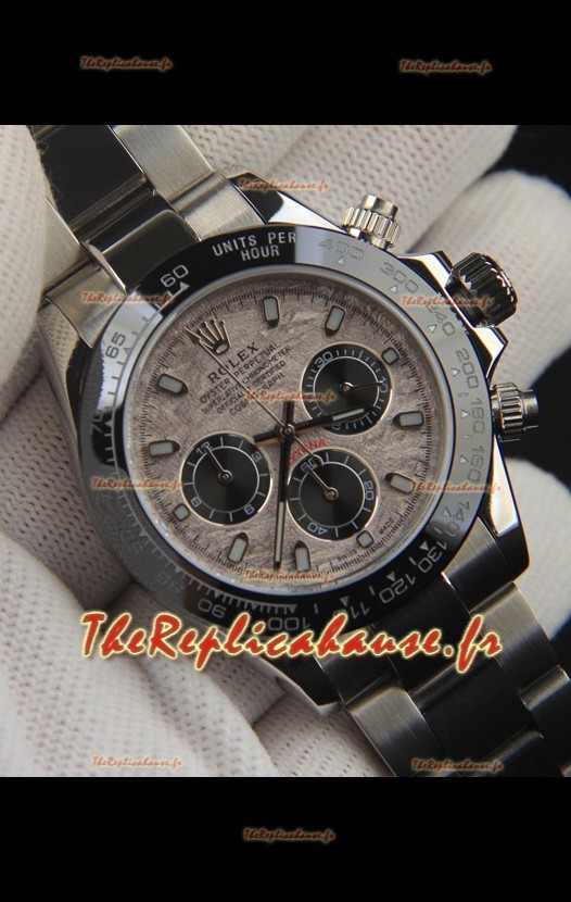Réplique de montre Rolex Daytona à mouvement japonais et cadran à motif météorite