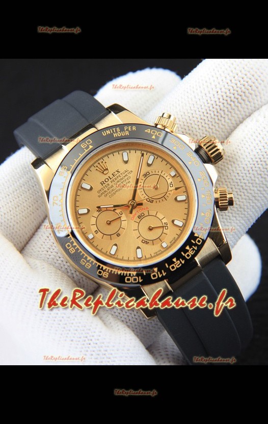 Réplique de montre Rolex Daytona à mouvement japonais, boîtier et cadran en or