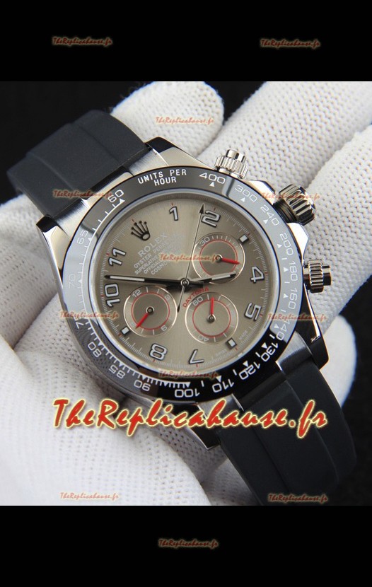 Réplique de montre Rolex Daytona à mouvement japonais, boîtier en acier et cadran gris