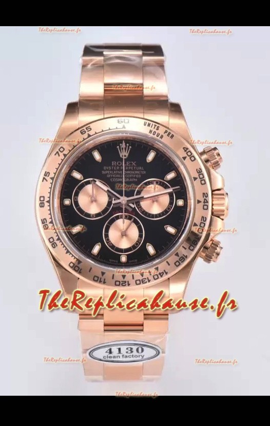 Rolex Cosmograph Daytona M116505-0008 Rose Gold Original Cal.4130 Movement - 904L Montre en acier