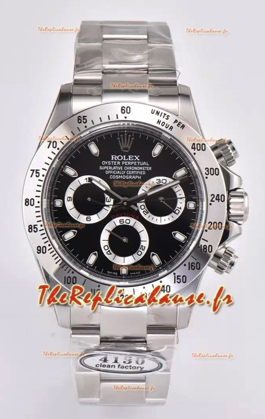 Rolex Cosmograph Daytona M116520-78590 Mouvement original Cal.4130 - 904L Montre en acier