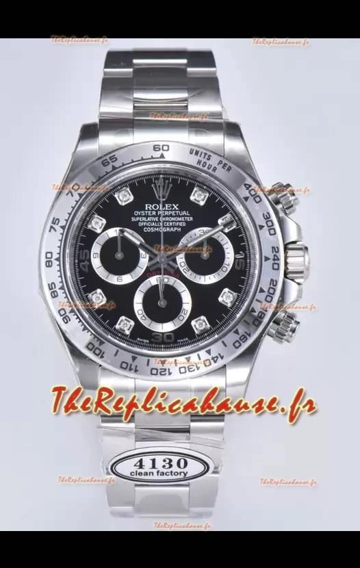 Rolex Cosmograph Daytona M116509-0055 Mouvement original Cal.4130 - Montre en acier 904L Cadran noir