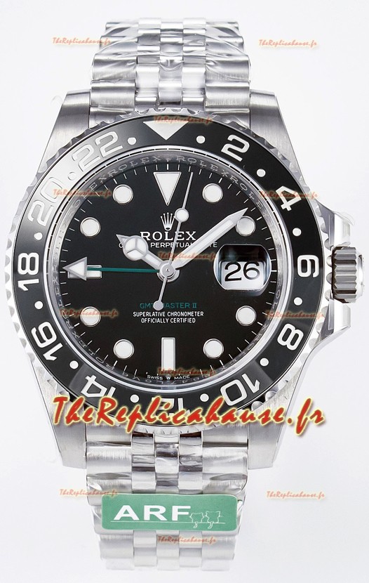 Rolex GMT Masters II Super Clone 126710GRNR « Bruce Wayne » 904L Acier Bracelet Jubilé Réplique Montre Suisse