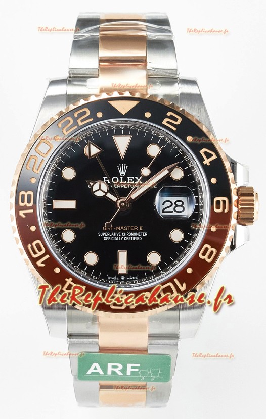 Rolex GMT Masters II Super Clone M126711CHNR-0002 Or bicolore Everose Réplique montre Suisse 