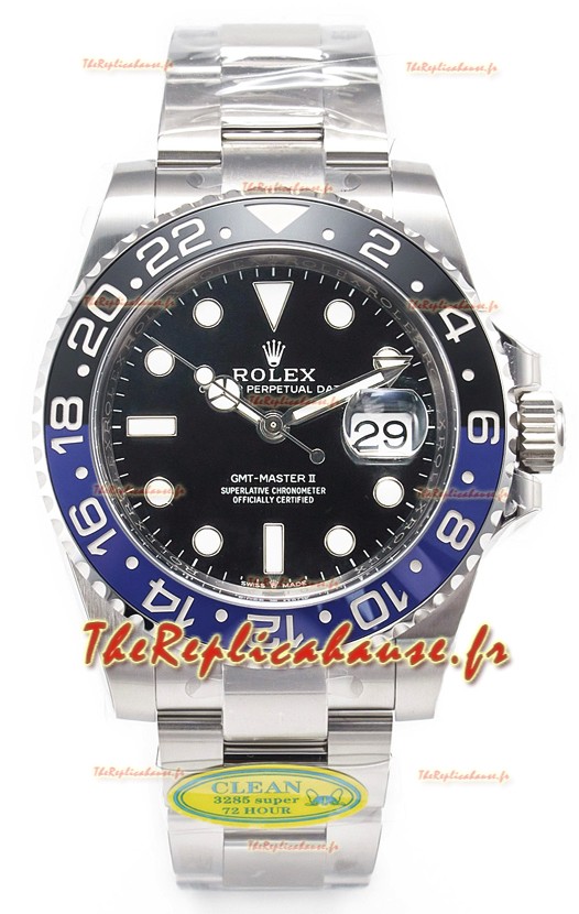 Rolex GMT Masters II Super Clone 126710BLNR Batman Mouvement Cal.3285 Réplique montre Suisse 