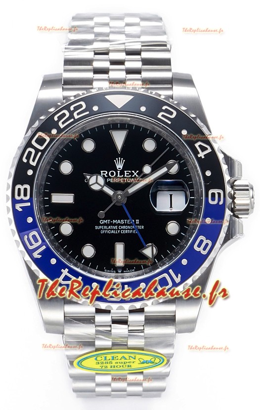 Rolex GMT Masters II 126710BLNR BATGIRL Cal.3285 72 Hours Power Bracelet Jubilé Réplique Suisse 904L Acier 