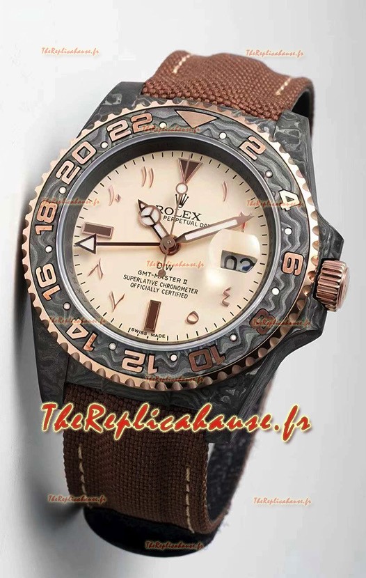Réplique Suisse Rolex GMT Masters II Edition DiW - Réplique Miroir 1:1 Chiffres Arabes