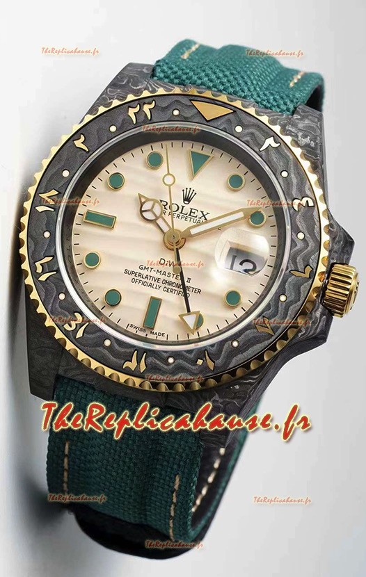 Montre Rolex GMT Masters II DiW Arabic Deux-Tons Edition Suisse Réplique Miroir 1:1