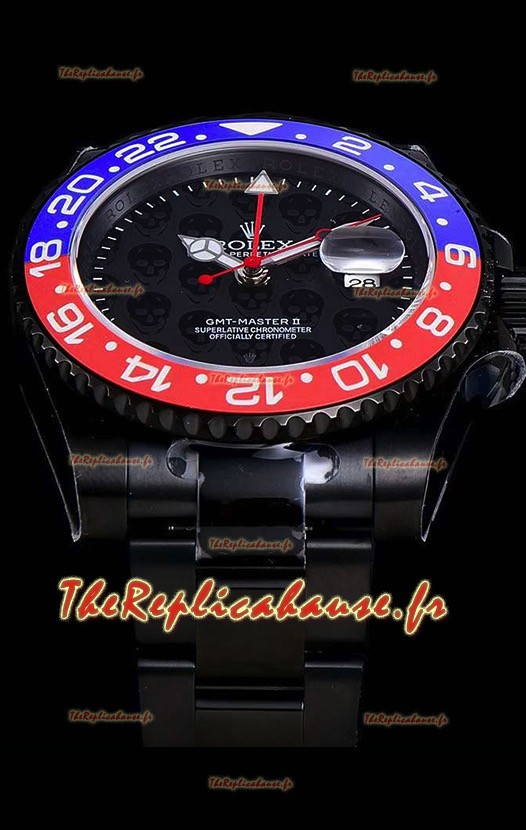 Montre Rolex GMT Suisse "Titan Revenge" Orange et bleu Réplique Suisse Mouvement ETA 3186 