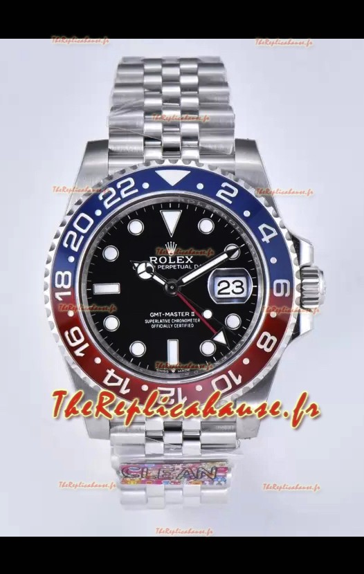 Rolex GMT Masters II m126710BLRO PEPSI Mouvement Cal.3285 Réplique Suisse - Montre Ultimate 904L en acier