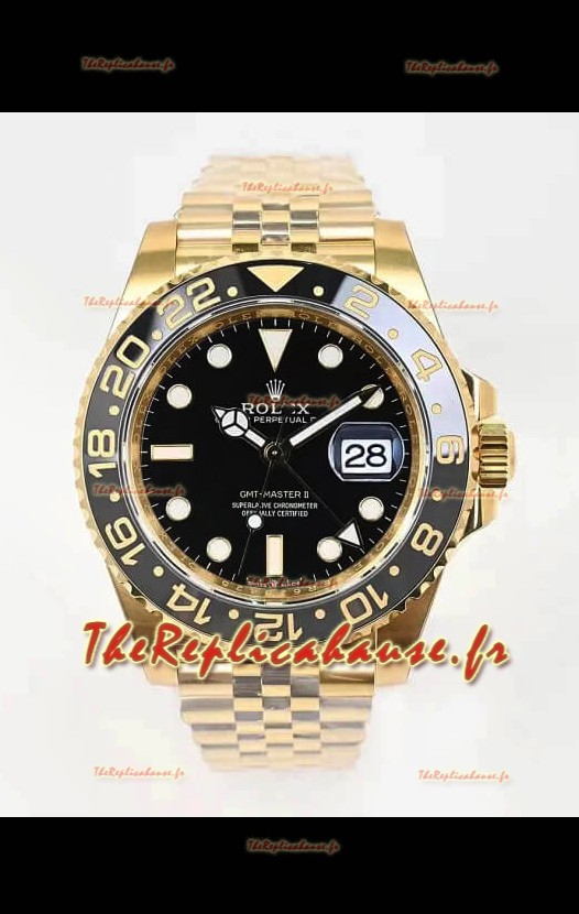 Rolex GMT Masters II M126718GRNR Mouvement Cal.3285 Réplique Suisse - Montre Ultimate en acier 904L