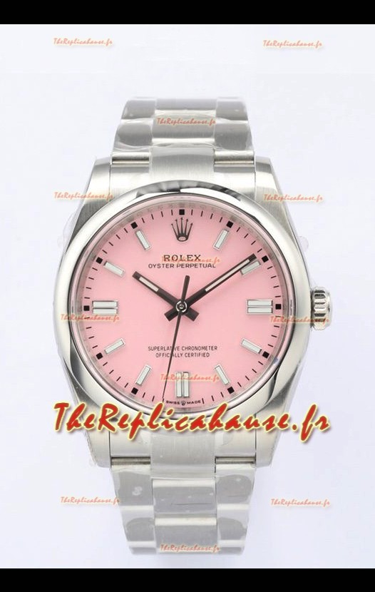 Rolex Oyster Perpetual REF#126000 36MM Swiss Movement Réplique Suisse Cadran rose Acier 904L Miroir 1:1 Montre Réplique