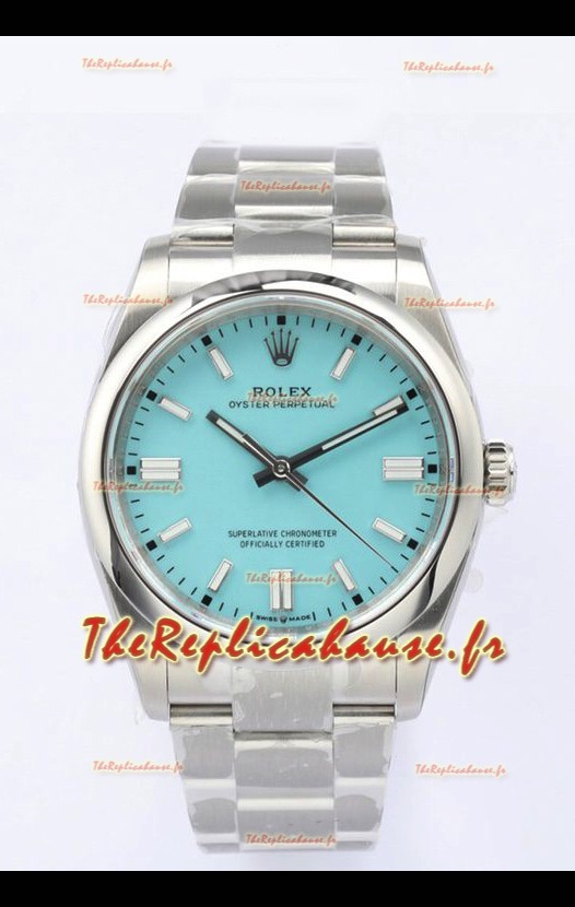 Rolex Oyster Perpetual REF#126000 36MM Mouvement suisse Réplique Suisse Cadran bleu Acier 904L Miroir 1:1 