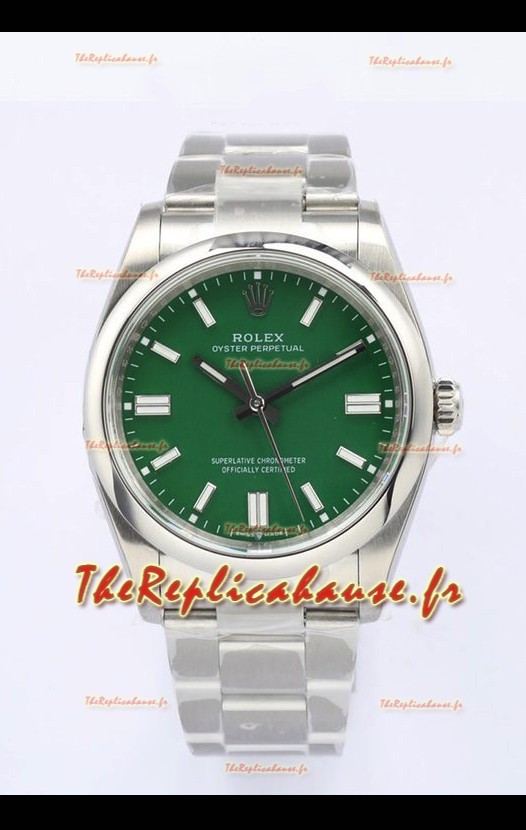 Rolex Oyster Perpetual REF#126000 36MM Mouvement suisse Réplique Suisse Cadran vert Acier 904L Miroir 1:1 