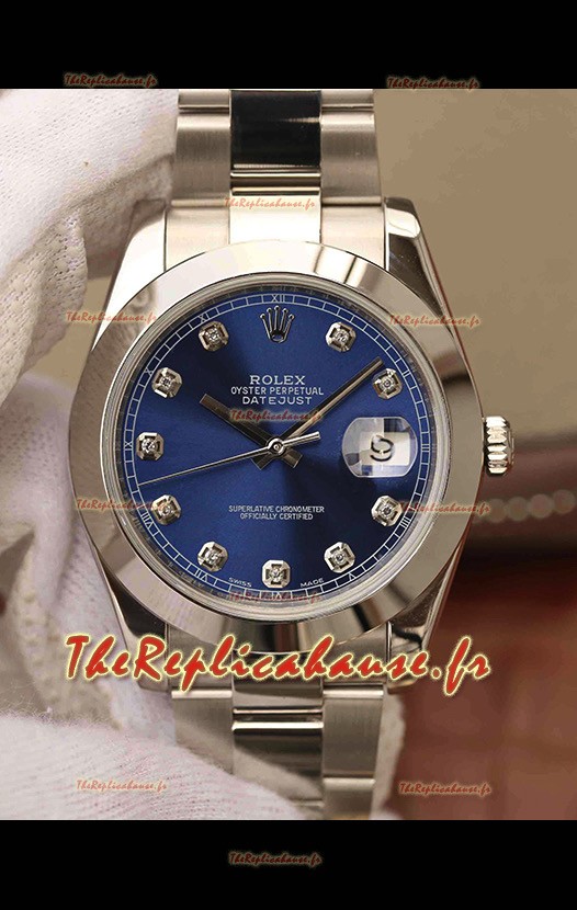 Montre Rolex Datejust 41MM Mouvement Cal.3135 Réplique Suisse en acier 904L Cadran gris bicolore
