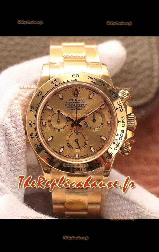 Montre Rolex Cosmograph Daytona 116598 904L Acier inoxydable miroir 1:1 Cal.4130 Mouvement