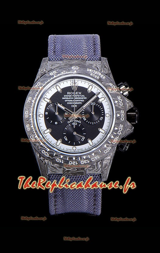 Rolex Daytona DiW Edition "Cream Invert" Boîtier en carbone forgé Réplique miroir 1:1