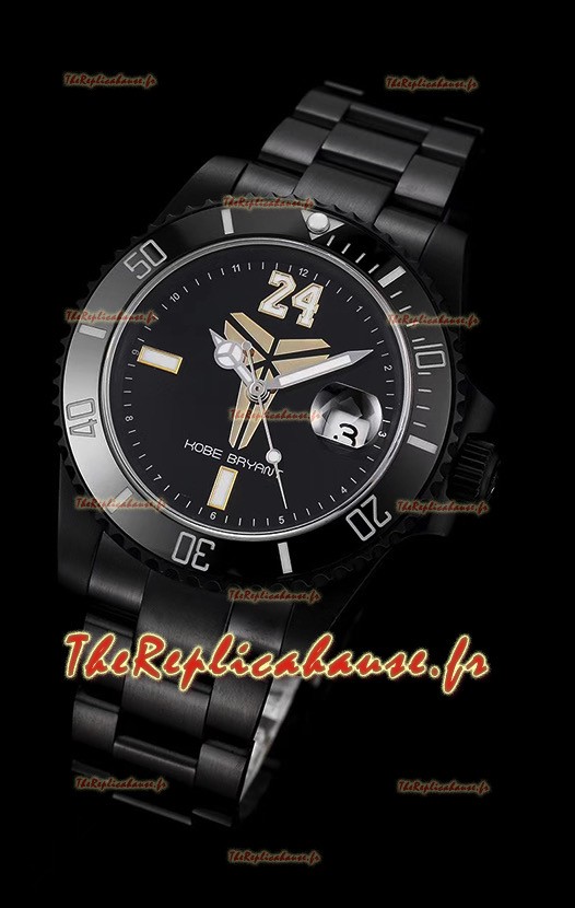 Montre Rolex Submariner Suisse Edition Kobe Bryant Réplique Suisse Montre dans un boîtier avec revêtement PVD