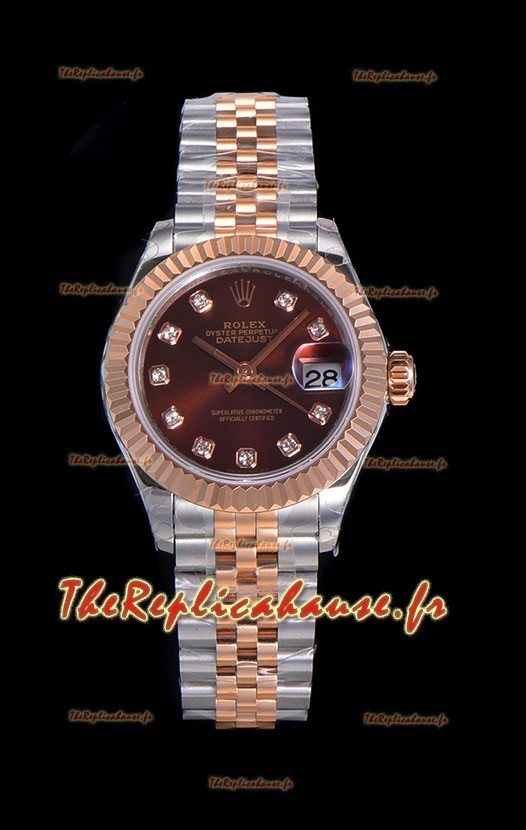 Montre Rolex Datejust Ladies Suisse en boîtier acier 904L - Mouvement suisse ETA Réplique miroir 1:1
