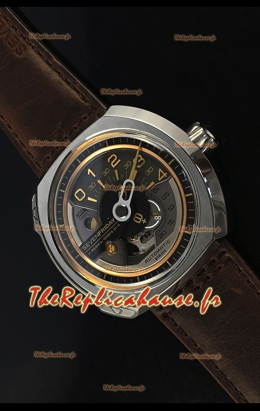 Mouvement 82S7 SevenFriday V02-01 Miyota 1:1 Edition Clavier Doré/Marron