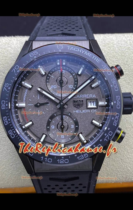 Tag Heuer Carrera Heuer 01 Réplique Suisse Boîtier Céramique - Cadran Gris 
