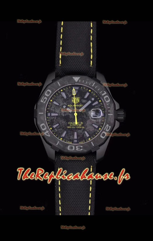 Tag Heuer Aquaracer Calibre 5 Titane Carbone 41MM 1:1 Réplique de montre à miroir 