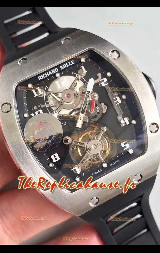 Montre Richard Mille RM001 Genuine Tourbillon Réplique Suisse dans un boîtier en titane