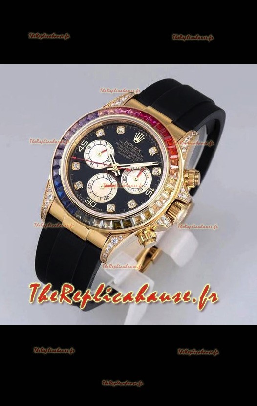 Montre Rolex Cosmograph Daytona 116598 Or Jaune Miroir 1:1 Mouvement Cal.4130 - Montre Ultimate 904L Acier