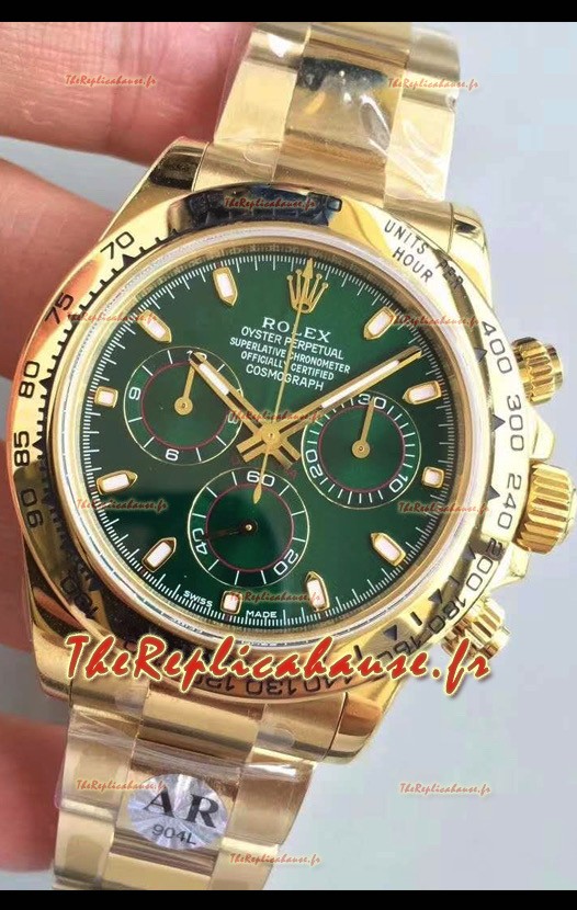 Montre Rolex Cosmograph Daytona 116508 Or Jaune Mouvement original Cal.4130 - Montre améliorée Ultimate 904L en acier