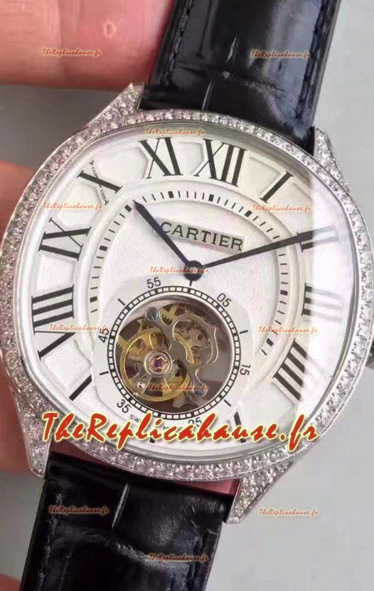 Montre "Drive De Cartier" 1:1 Réplique Miroir avec Mouvement Tourbillon