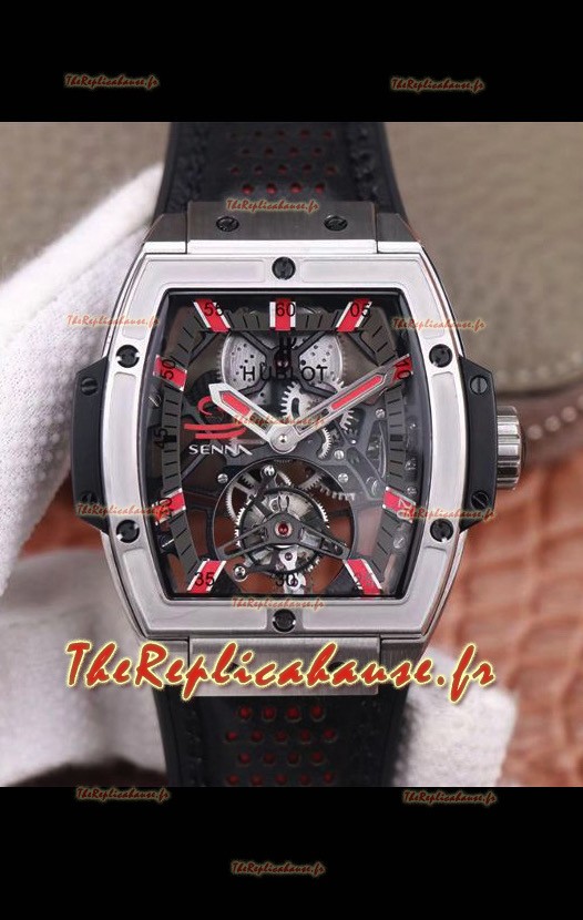Montre Hublot Masterpiece MP Senna Edition Véritable Tourbillon Réplique Suisse dans un boîtier en titane