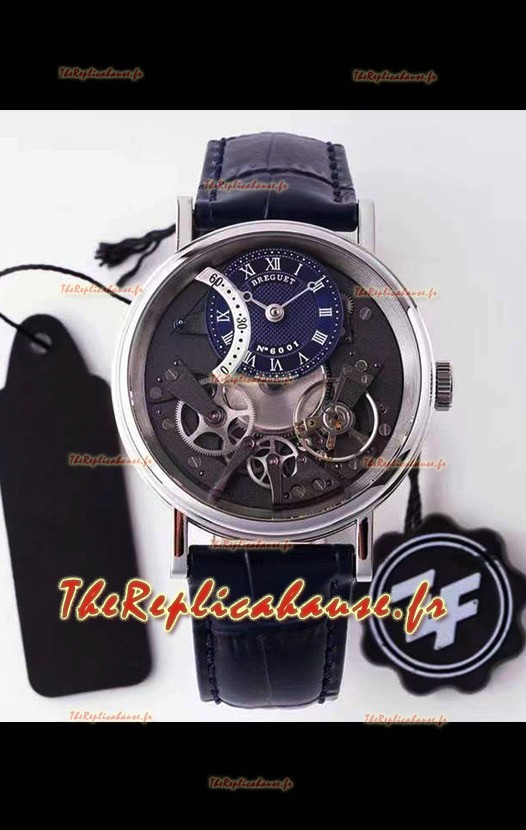 Montre Breguet Tradition 7057BR/R9/9W6 Boîtier acier Double Tourbillon Réplique Suisse