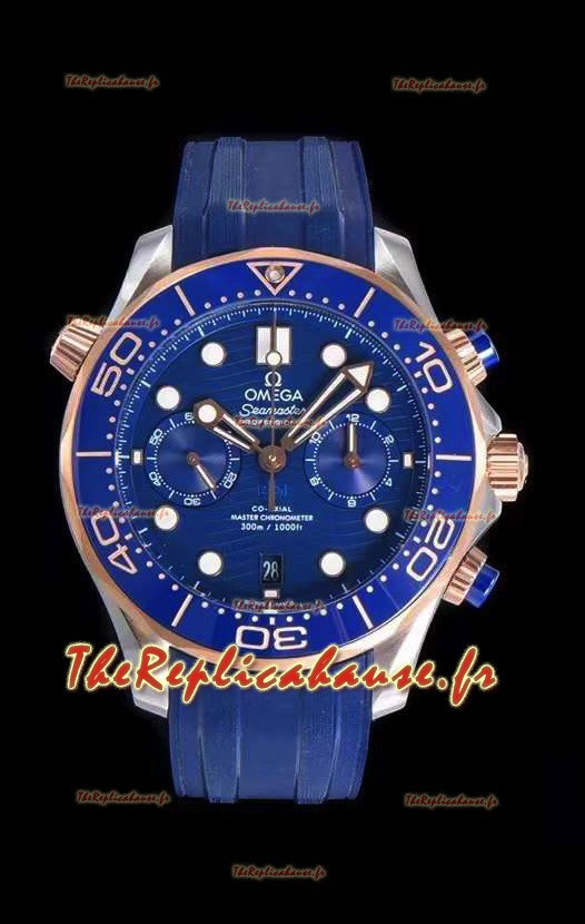Montre Omega Seamaster Co-Axial Master Chronometer Chronograph Or Rose 44MM 1:1 Réplique Miroir