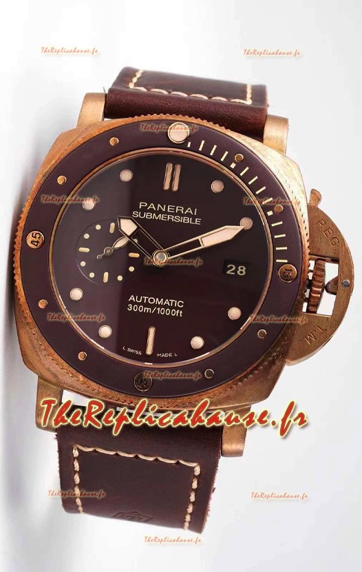 Montre Panerai Submersible PAM968 Bronzo 1:1 Qualité Miroir Réplique Suisse Mouvement P9010