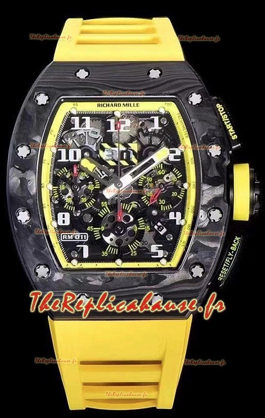 Montre Richard Mille RM055 Réplique Miroir 1:1 avec boîtier en céramique et bracelet blanc 