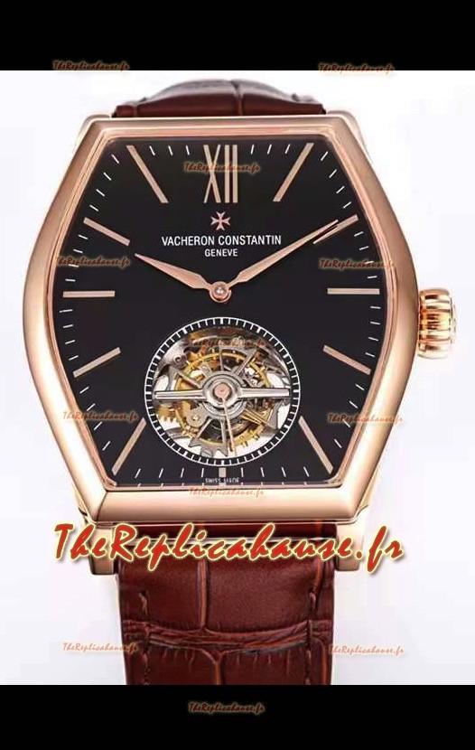 Montre Vacheron Constantin Malte Tourbillon 1:1 Qualité Miroir Or Rose Réplique Suisse 