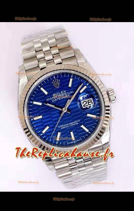 Montre Rolex Datejust Cadran Cannelé-Motif 41MM Mouvement Cal.3135 Réplique Suisse dans un boîtier en acier 904L
