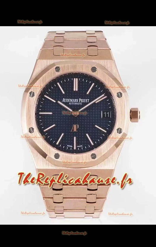 Montre Audemars Piguet Royal Jumbo Oak Extra fine Réplique Suisse Or Rose - 1:1 Miroir Montre Réplique