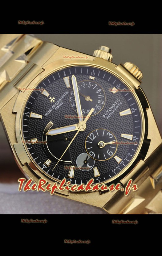 Montre Vacheron Constantin Overseas Power Reserve Réplique Suisse avec boîtier en or jaune