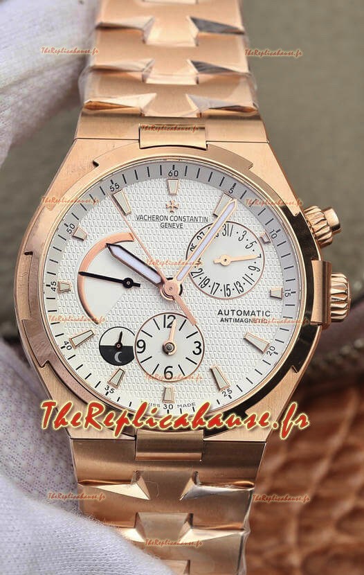 Montre Vacheron Constantin Overseas Power Reserve Réplique Suisse avec boîtier en or rose