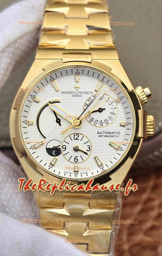 Montre Vacheron Constantin Overseas Power Reserve Réplique Suisse avec boîtier en or jaune
