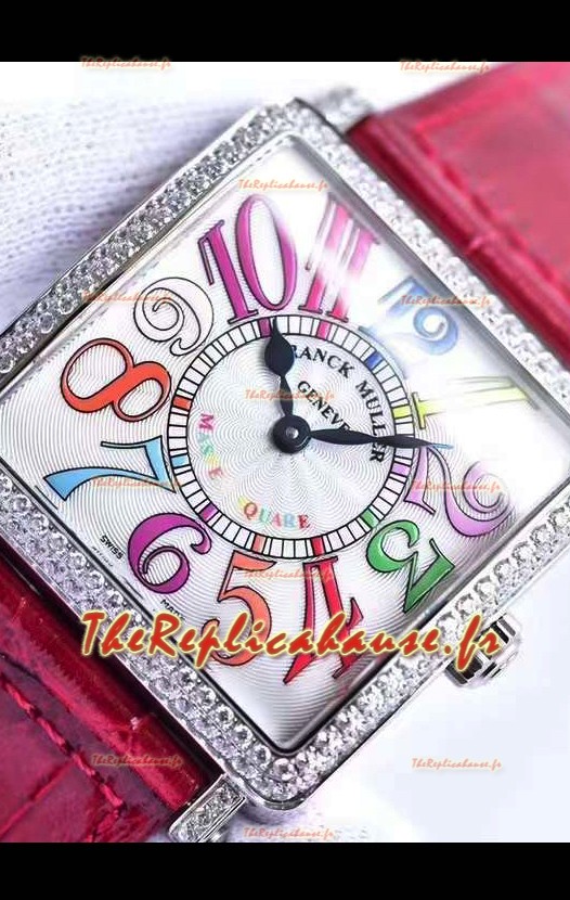 Réplique de Montre Franck Muller Master of Sqaure Quartz pour Femme, Boîtier Acier