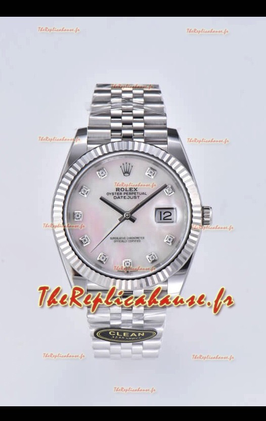 Rolex Datejust 126334 41MM ETA 3235 Réplique Suisse 1:1 Miroir Montre en acier 904L - Cadran perle
