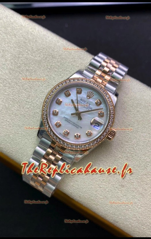 Rolex Datejust 278381 31MM Réplique Suisse en Acier 904L Or Rose Bicolore - Réplique Miroir 1:1