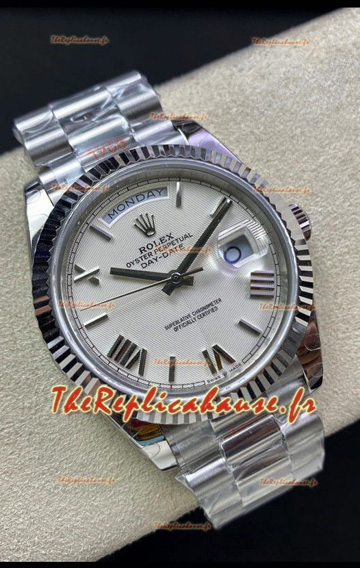Rolex Day Date 228239-83419 904L Acier 40MM - Cadran Perle Blanche Montre Qualité Miroir 1:1