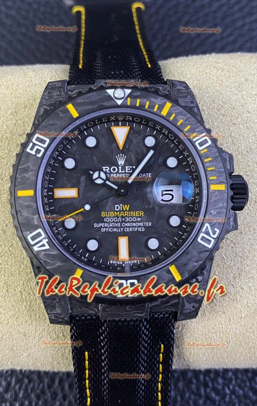 Réplique Suisse de la montre Rolex Submariner DiW Carbon Fiber Edition - Réplique Miroir 1:1