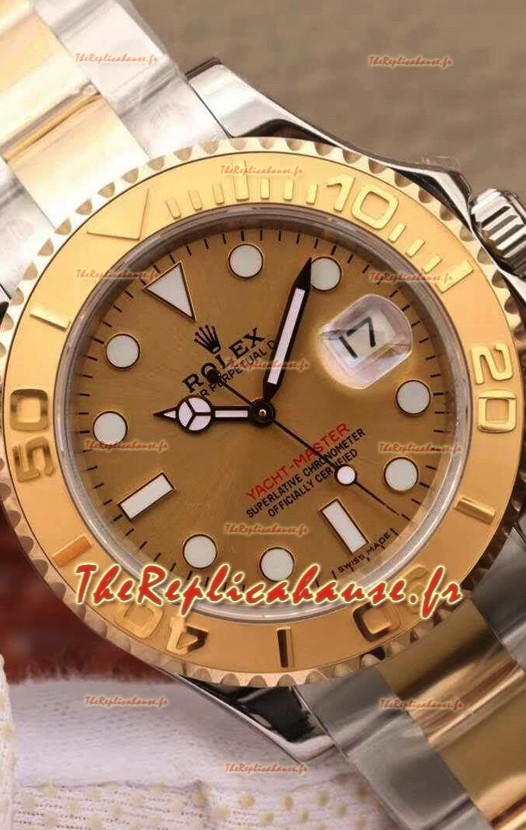 Rolex Yachtmaster 40 Or jaune bicolore Réplique Suisse 1:1 en boîtier acier 904L